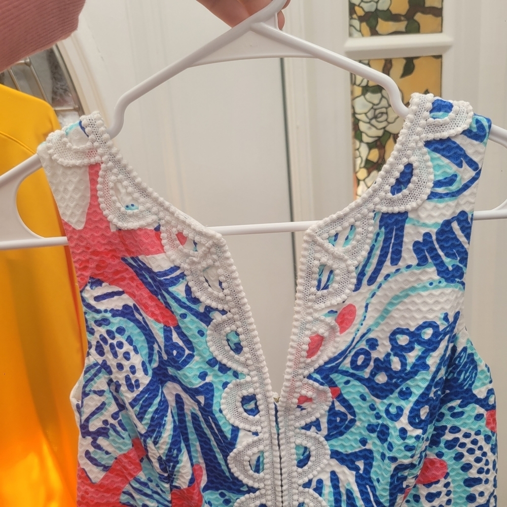 Lily Pulitzer Star Fish Dress Sz 0 Like New - Picture 8 of 9